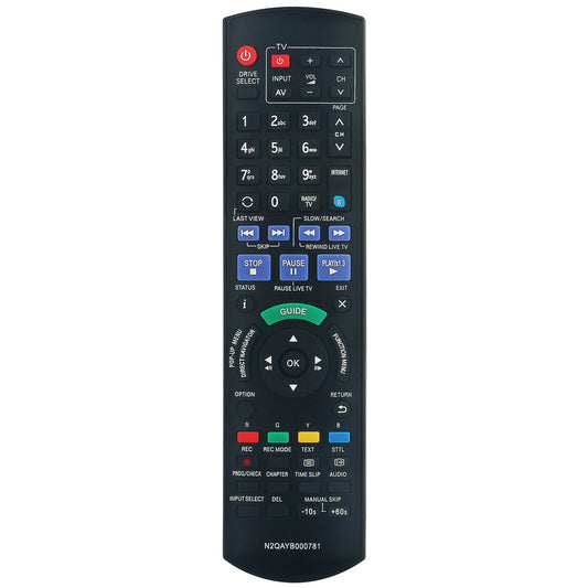 N2QAYB000781 Remote Replacement for Panasonic Blu-Ray Disc Recorder