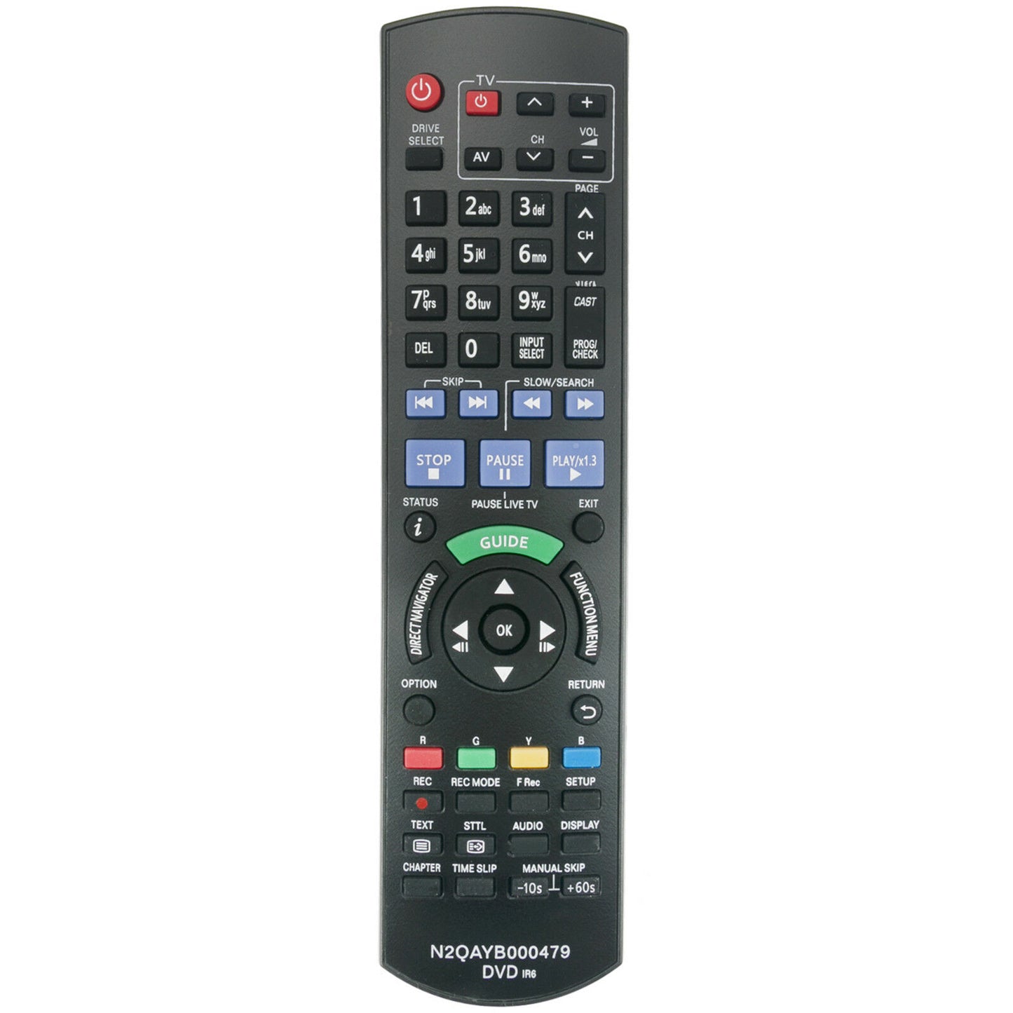 Replacement REMOTE CONTROL for PANASONIC DMR-XW390 DMR-EX769EB DMR-XW400 DVD Player